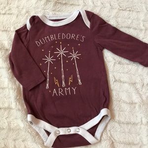 0-3m Harry Potter Maroon Onesie
